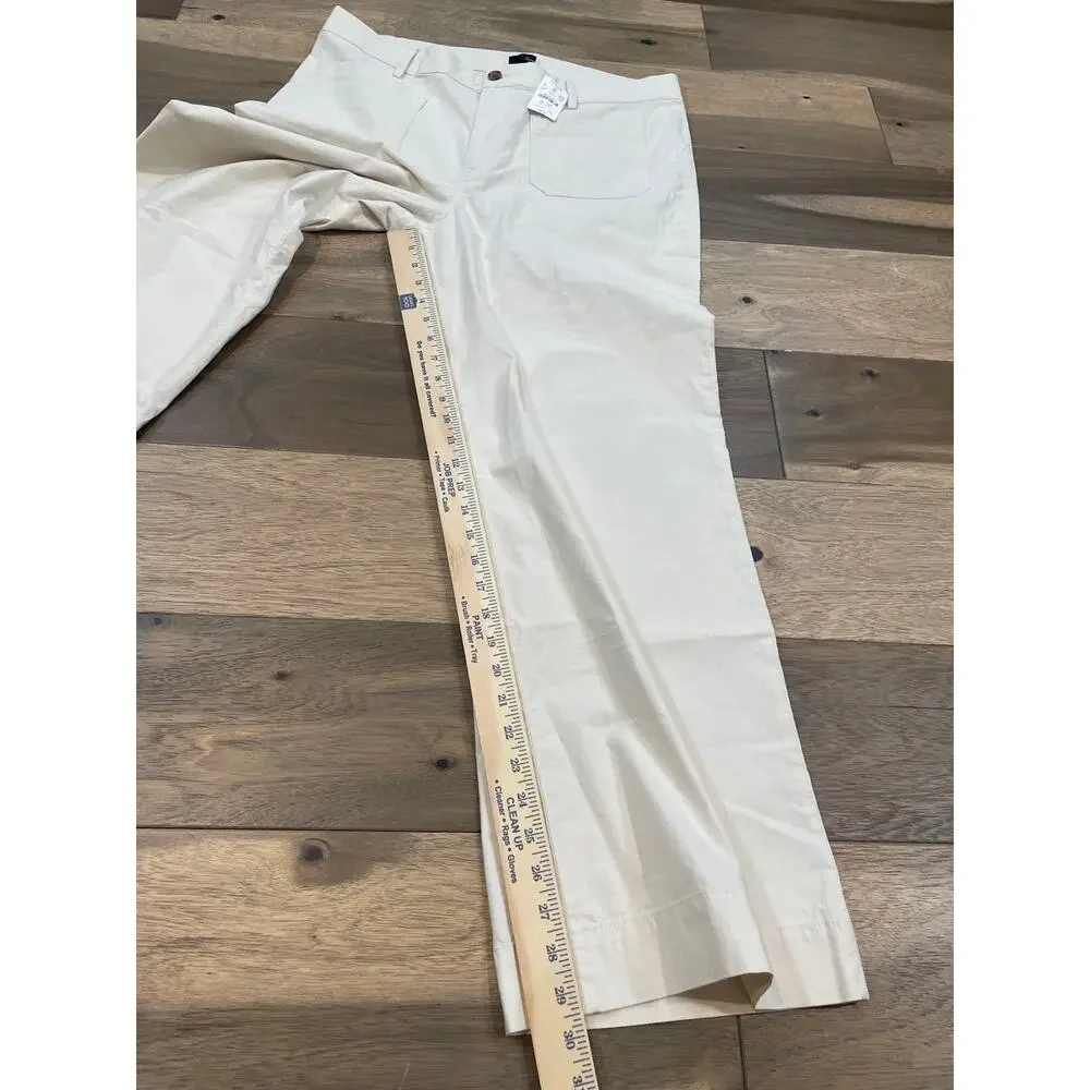 J.Crew Size 33 Classic-Fit Chino Pants Beige Cotton Linen Blend NWT
